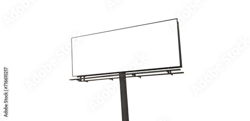 Empty Billboard Isolated for Template Design Social Media