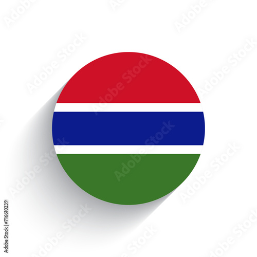 National flag of the Gambia icon vector illustration isolated on white background.