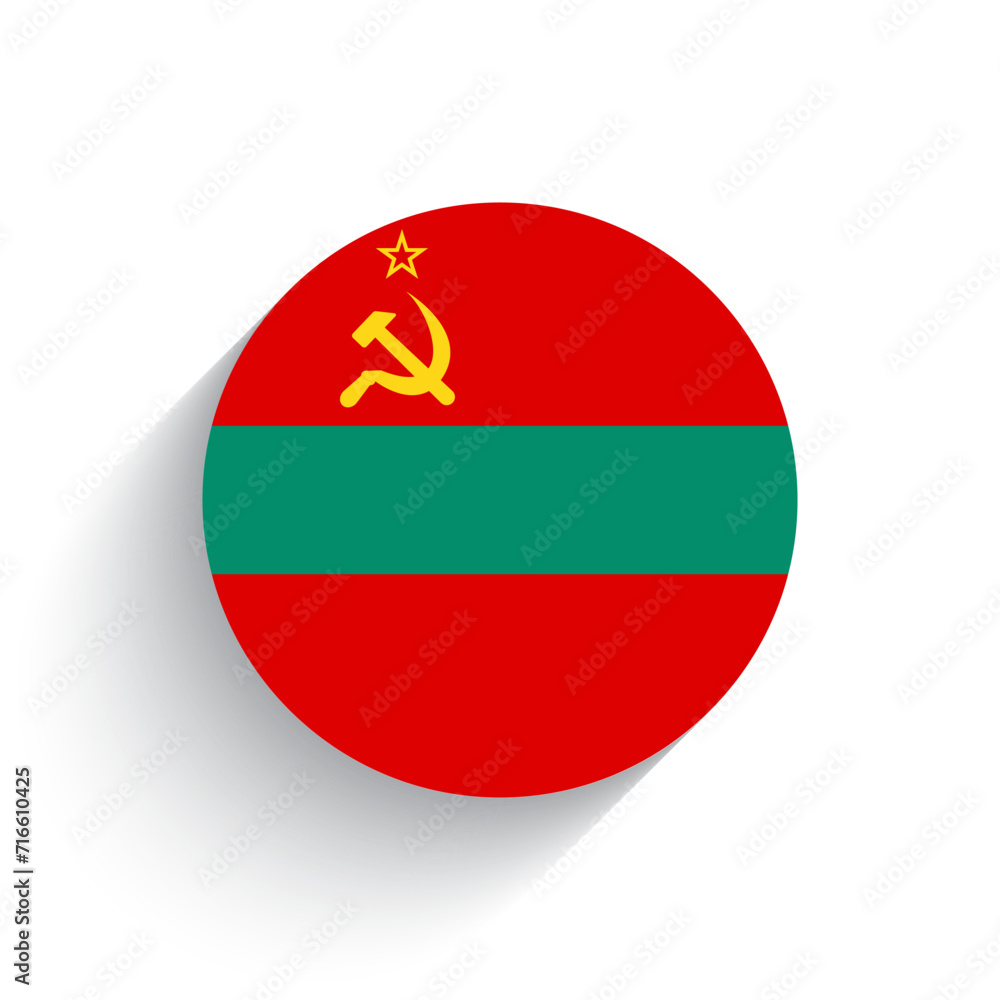 Fototapeta premium National flag of Transnistria icon vector illustration isolated on white background.