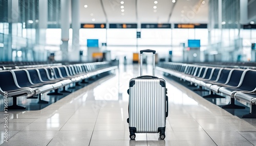 valise à droite dans l'aéroport photo