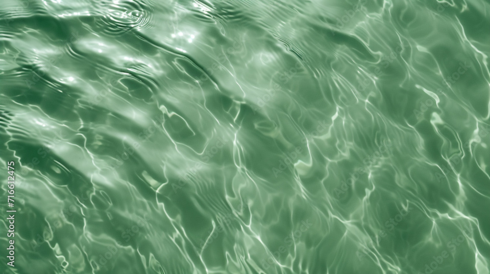 Top View Of Abstract Wavy Surface, Ripples In The Water Of Green Color, Seamless. Copy paste area for texture Top View Of Abstract Wavy Surface, Ripples In The Water Of Green Color, Seamless. Copy paste area for texture
