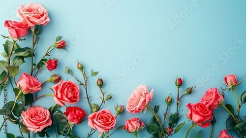 Valentine's day card with beautiful flowers