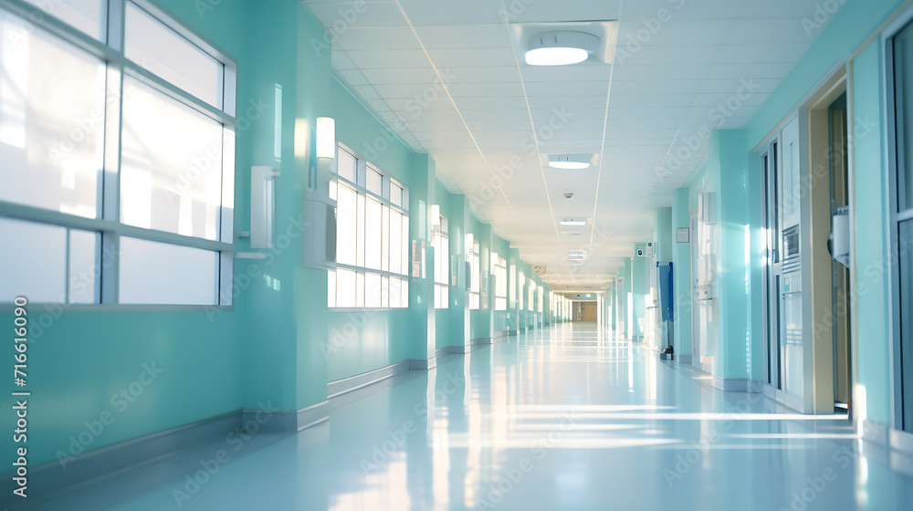 hospital corridor with light shining through glass, in the style of soft pastel colors, medical themes. hospital corridor with light shining through glass, in the style of soft pastel colors, medical themes.