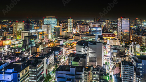川崎駅前の都市夜景【神奈川県・川崎市】 Kawasaki city night view - Kanagawa, Japan © Naokita
