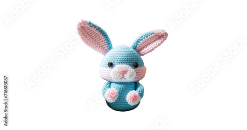 Easter Bunny 3D Render Isolated for  Template Background Social Media photo