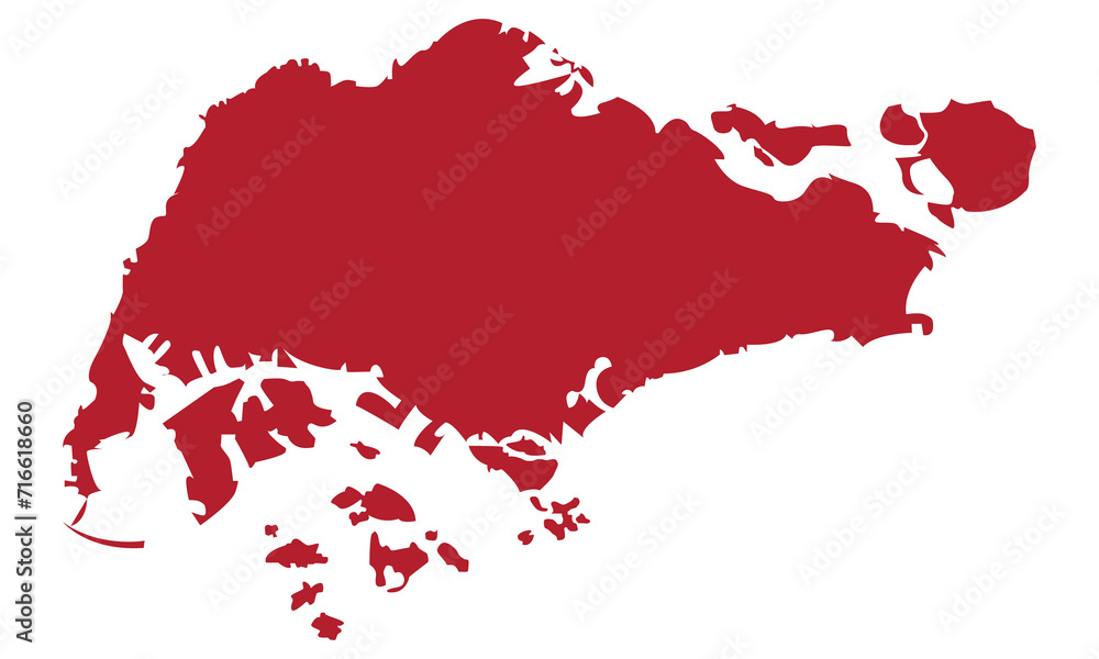Fototapeta premium Singapore map. good use for symbol, logo, web icon, mascot, sign, sticker, or any design you want.