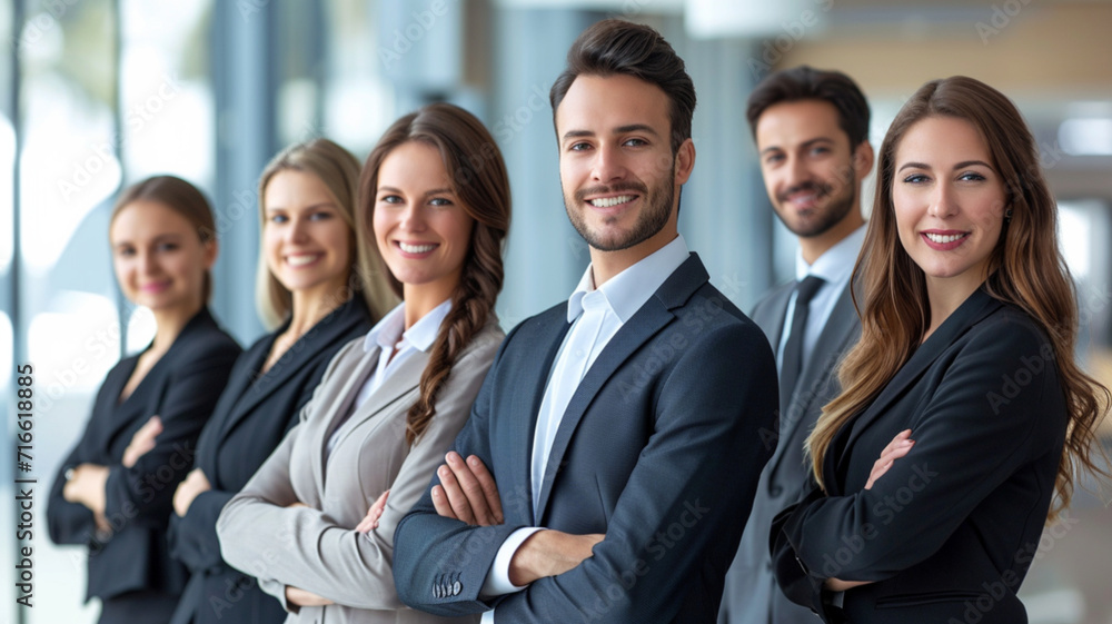 portrait of a smiling business team portrait of a smiling business team