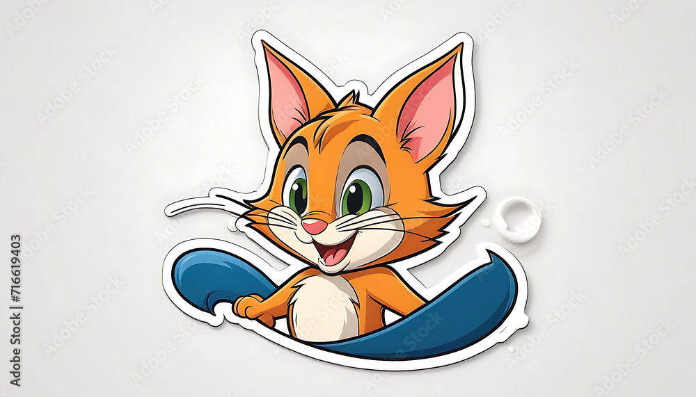 Fototapeta premium fox cartoon character