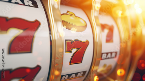 gold casino slots machine with number 7s 