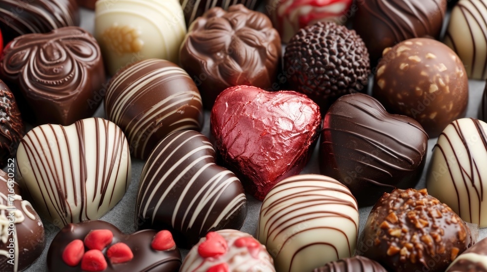 Decadent Chocolate Hearts Tapestry: Assorted Designs in a Valentine's Palette - Valentine's Day Concept Decadent Chocolate Hearts Tapestry: Assorted Designs in a Valentine's Palette - Valentine's Day Concept