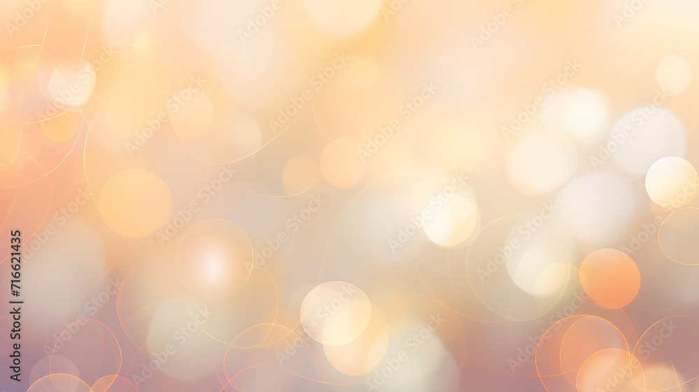 orange and gold bokeh background abstract in the style of soft color and softpastel, autumn delicate background