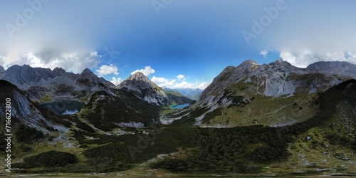 lago seebensee en las montañas austriacas