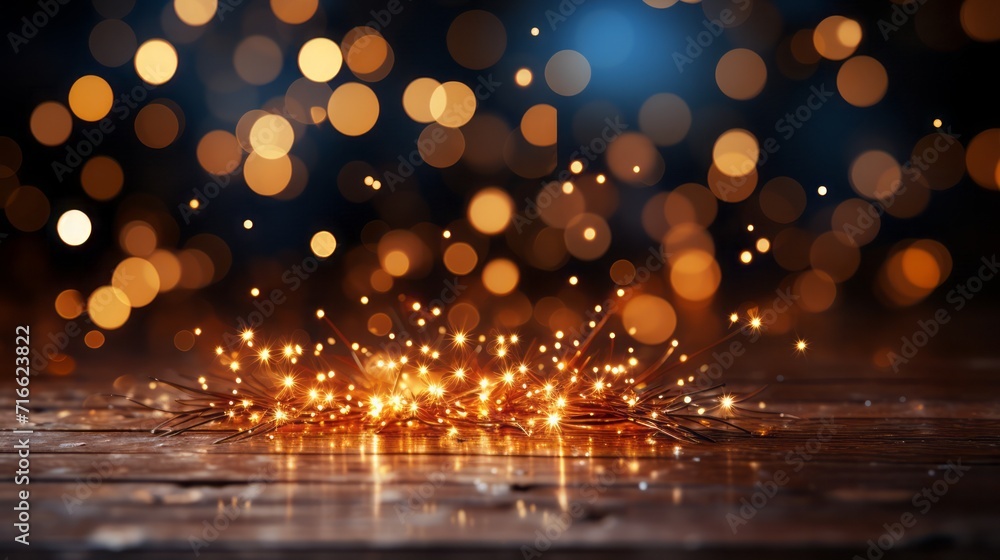 Happy New Year. Beautiful creative holiday background with fireworks and Sparkling font Happy New Year. Beautiful creative holiday background with fireworks and Sparkling font