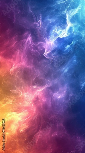 abstract color background with blue, purple, and yellow fog