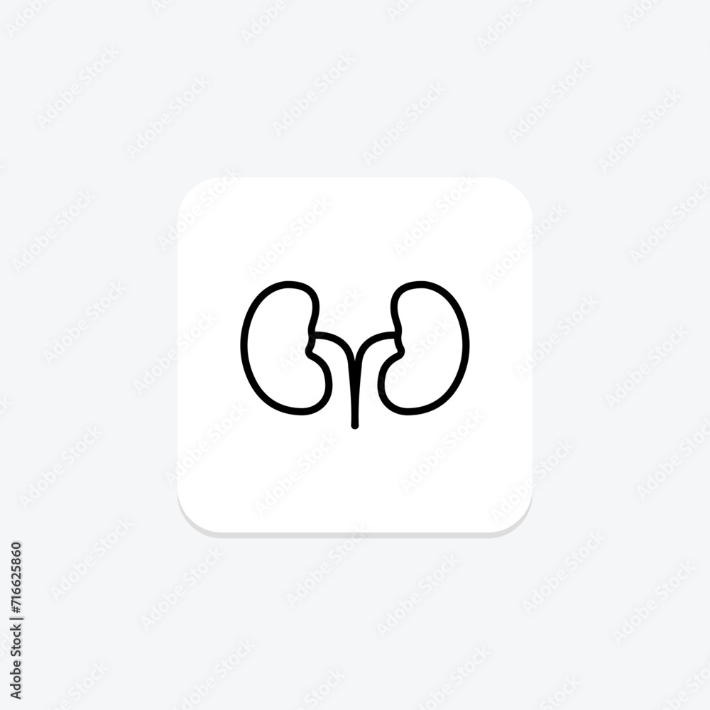 Kidney black outline icon , vector, pixel perfect, illustrator file Kidney black outline icon , vector, pixel perfect, illustrator file