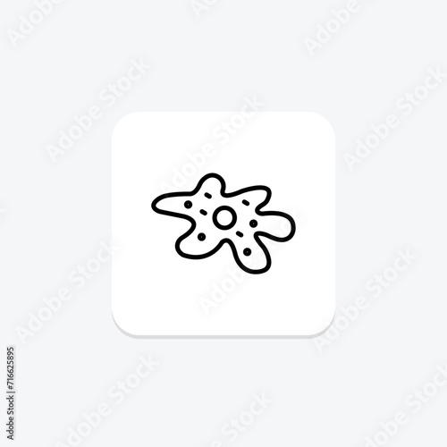 Amoeba black outline icon , vector, pixel perfect, illustrator file
