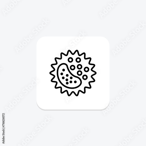 White Blood Cell black outline icon , vector, pixel perfect, illustrator file