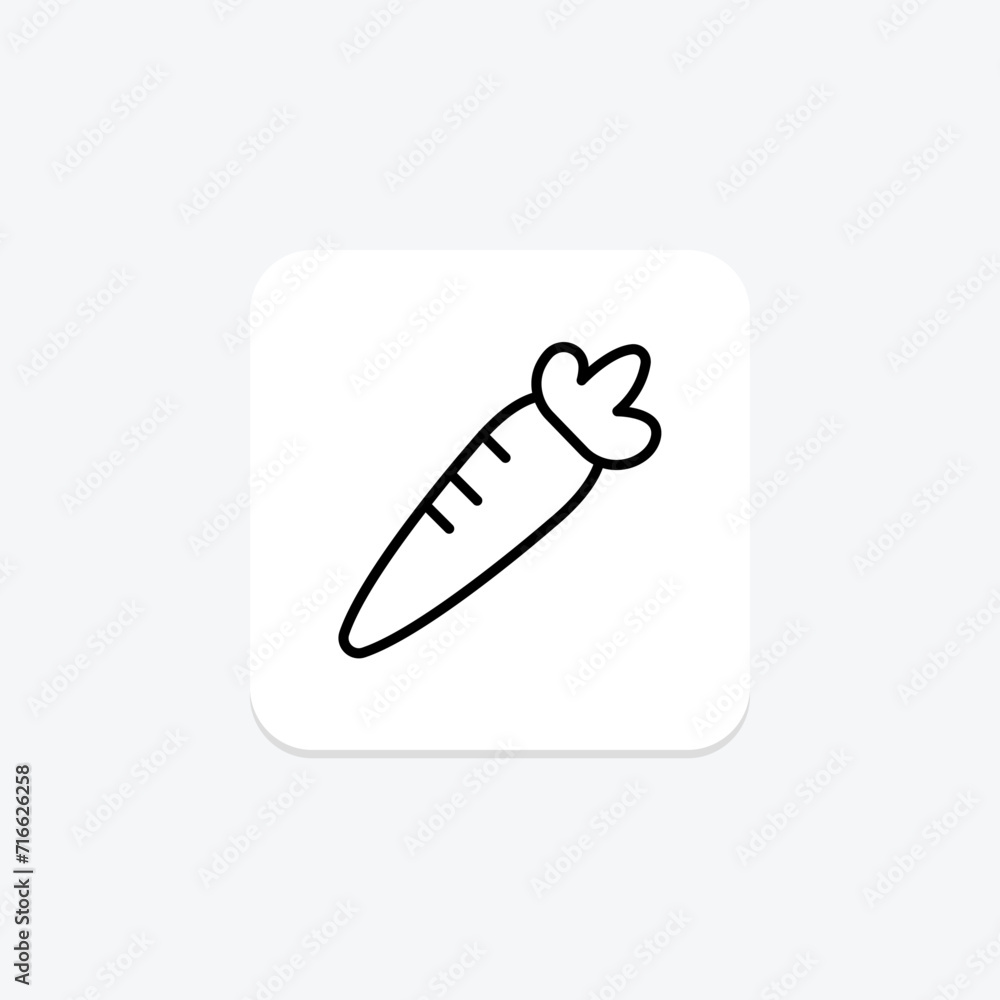 Carrot black outline icon , vector, pixel perfect, illustrator file Carrot black outline icon , vector, pixel perfect, illustrator file