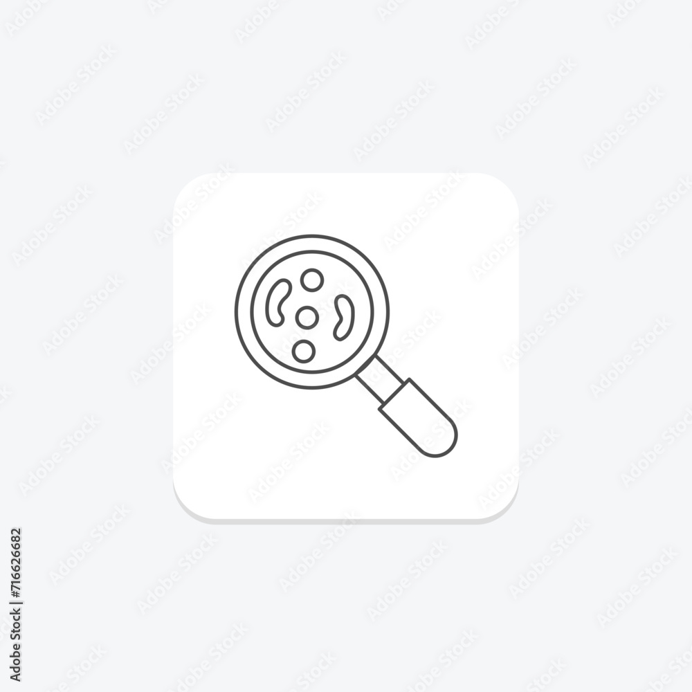 Bacteria grey thin line icon , vector, pixel perfect, illustrator file Bacteria grey thin line icon , vector, pixel perfect, illustrator file