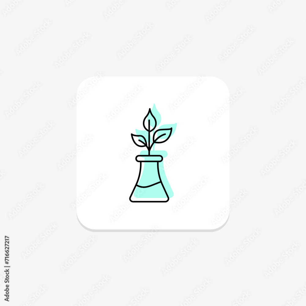 Fototapeta premium Biology color shadow line icon , vector, pixel perfect, illustrator file