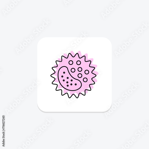 White Blood Cell color shadow line icon , vector, pixel perfect, illustrator file