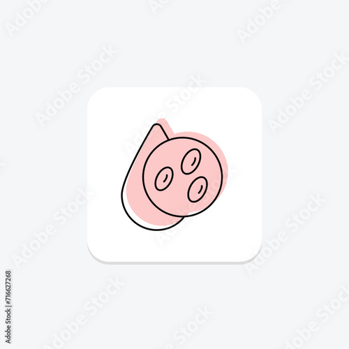 Red Blood Cell color shadow line icon , vector, pixel perfect, illustrator file