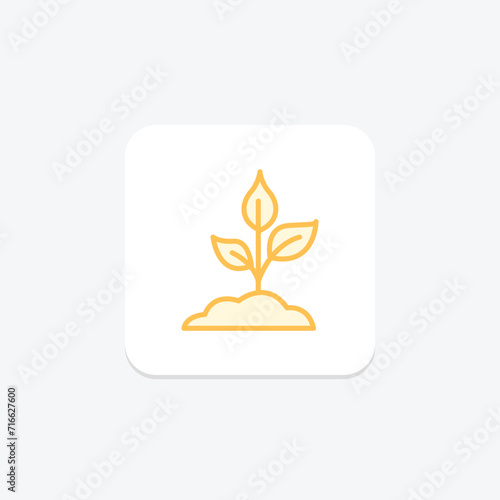 Plant color outline icon , vector, pixel perfect, illustrator file