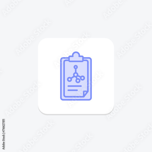 Molecule Chart color outline icon , vector, pixel perfect, illustrator file