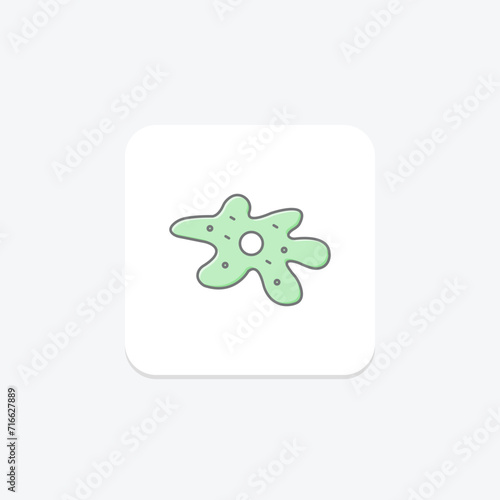 Amoeba awesome lineal color icon , vector, pixel perfect, illustrator file