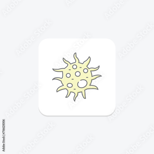 Virus awesome lineal color icon , vector, pixel perfect, illustrator file