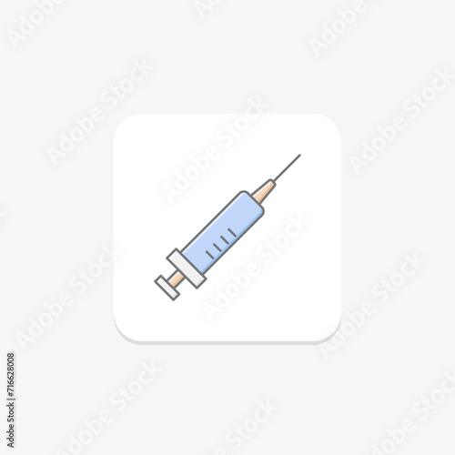 Syringe awesome lineal color icon , vector, pixel perfect, illustrator file