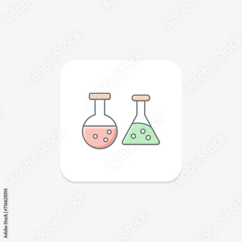 Experiment awesome lineal color icon , vector, pixel perfect, illustrator file