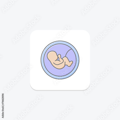 Embryo awesome lineal color icon , vector, pixel perfect, illustrator file