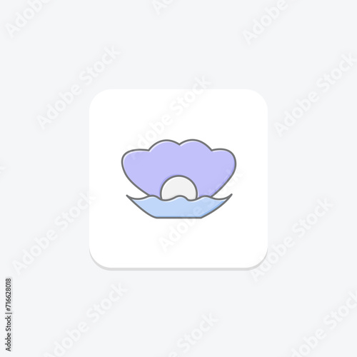 Mollusk awesome lineal color icon , vector, pixel perfect, illustrator file