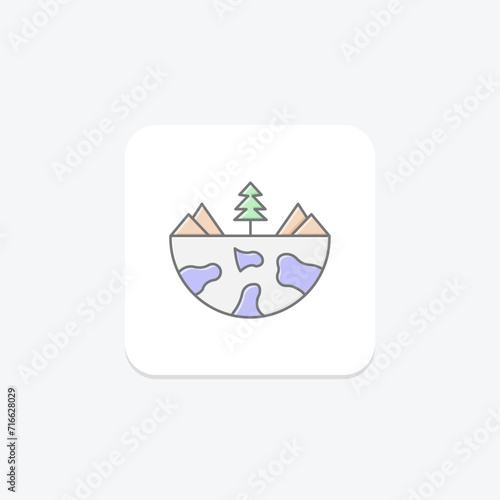 Biosphere awesome lineal color icon , vector, pixel perfect, illustrator file