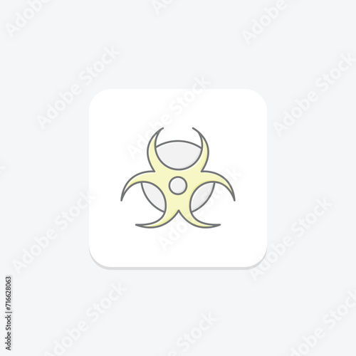 Hazard awesome lineal color icon , vector, pixel perfect, illustrator file