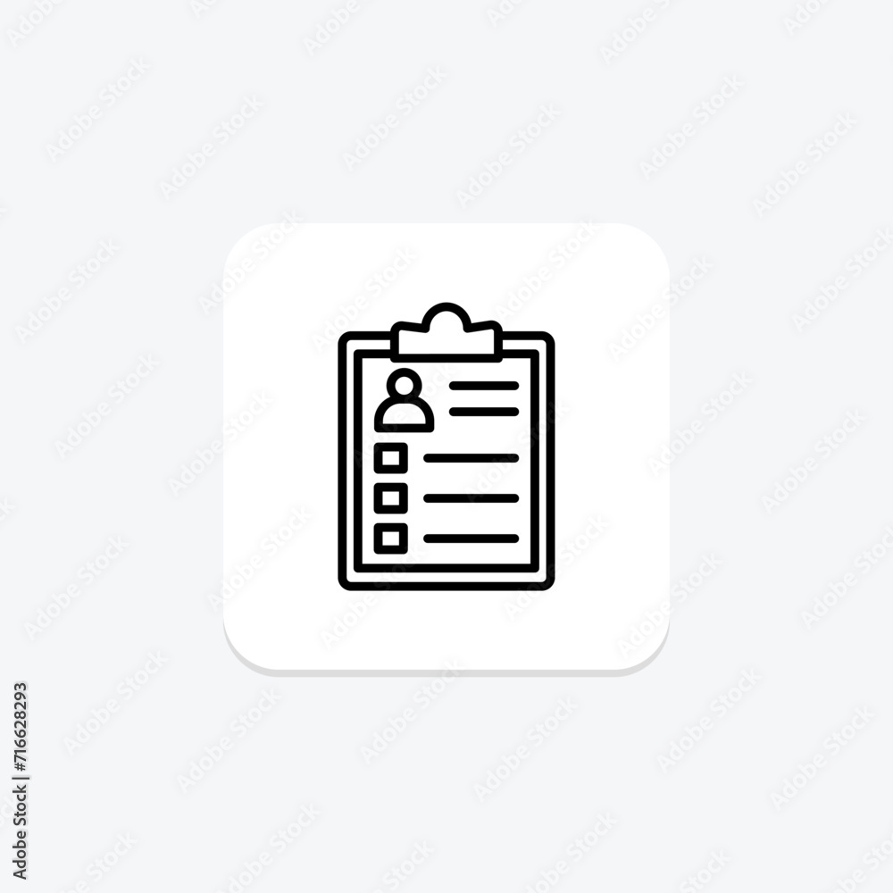 job profile black outline icon , vector, pixel perfect, illustrator file job profile black outline icon , vector, pixel perfect, illustrator file