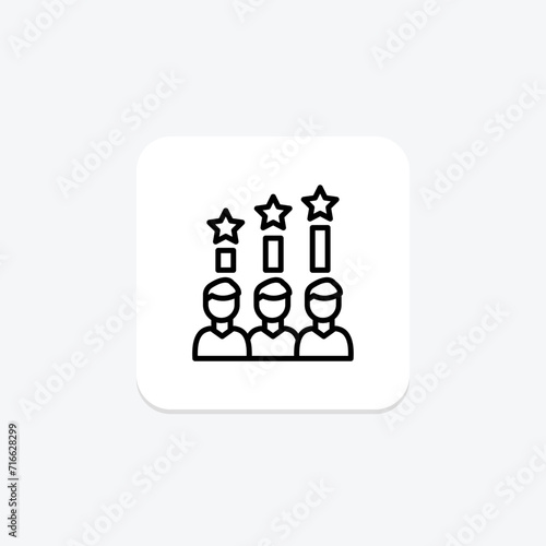 Group work black outline icon   vector  pixel perfect  illustrator file