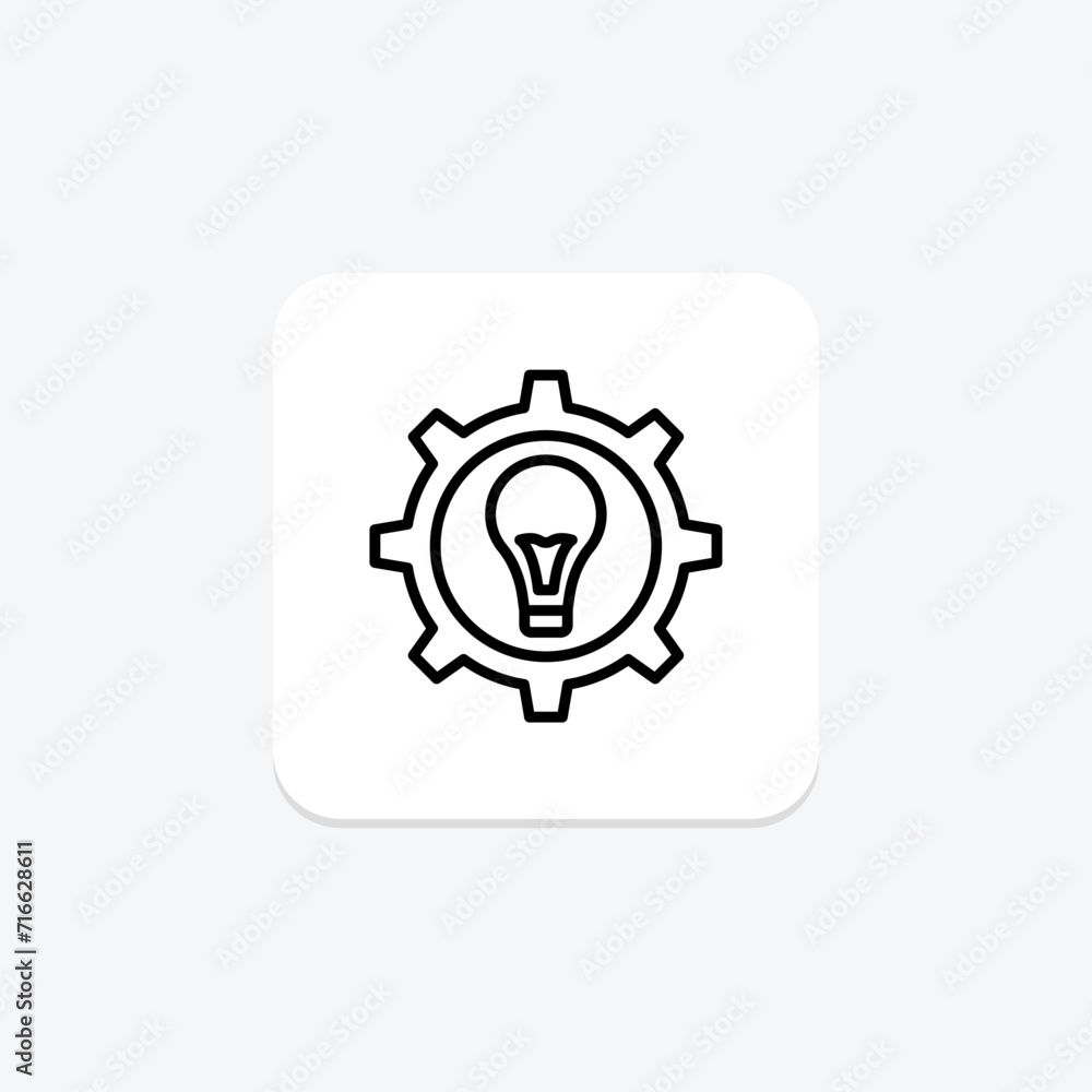 Creative Process black outline icon , vector, pixel perfect, illustrator file Creative Process black outline icon , vector, pixel perfect, illustrator file