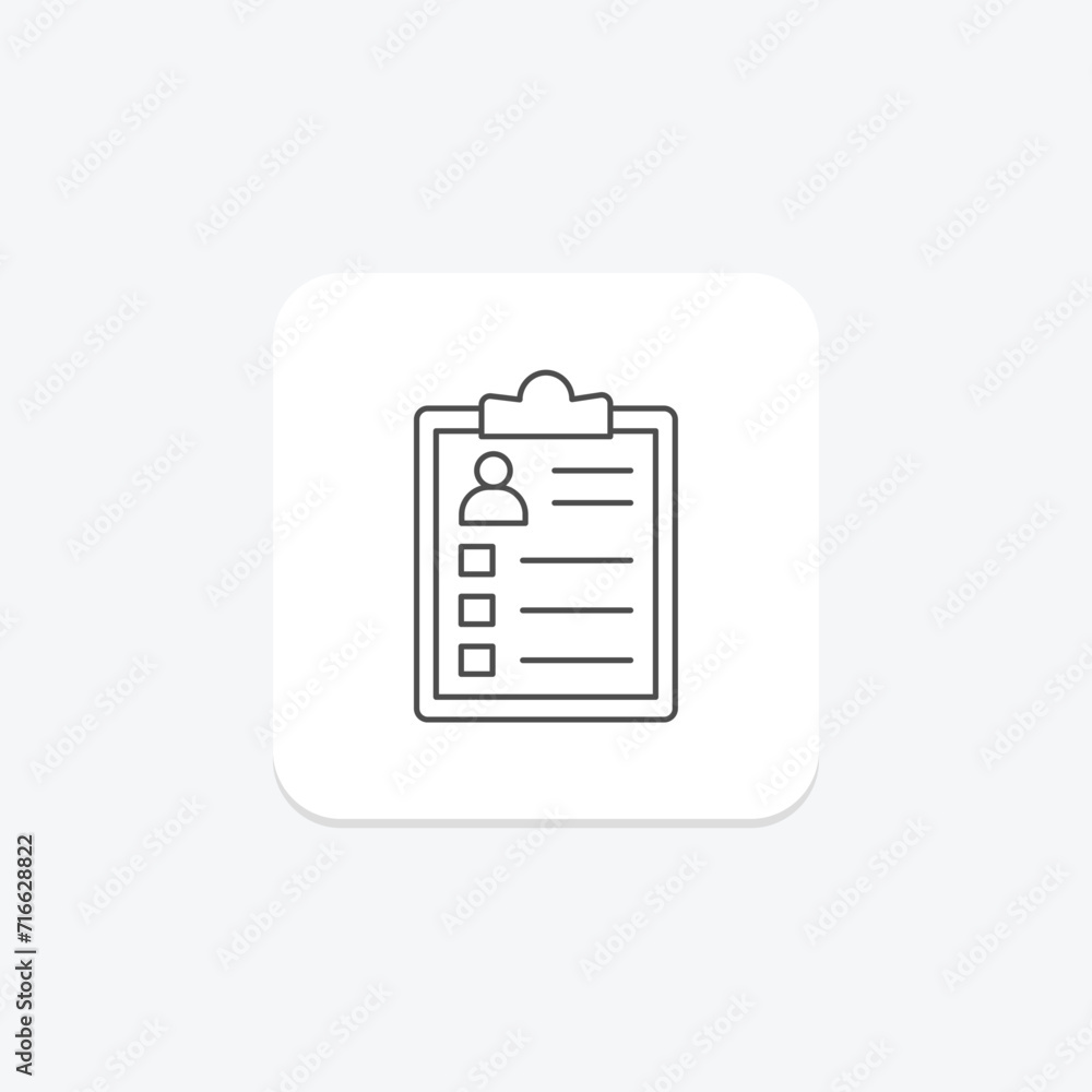 job profile grey thin line icon , vector, pixel perfect, illustrator file job profile grey thin line icon , vector, pixel perfect, illustrator file