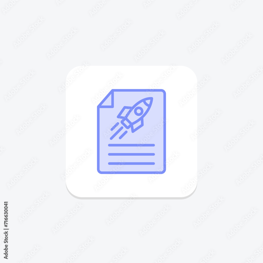 Startup Project Icon, document icon, color outline icon , vector, pixel perfect, illustrator file Startup Project Icon, document icon, color outline icon , vector, pixel perfect, illustrator file