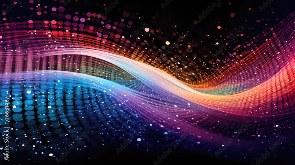 Colorful abstract background with waves lines and 3d shapes Colorful abstract background with waves lines and 3d shapes