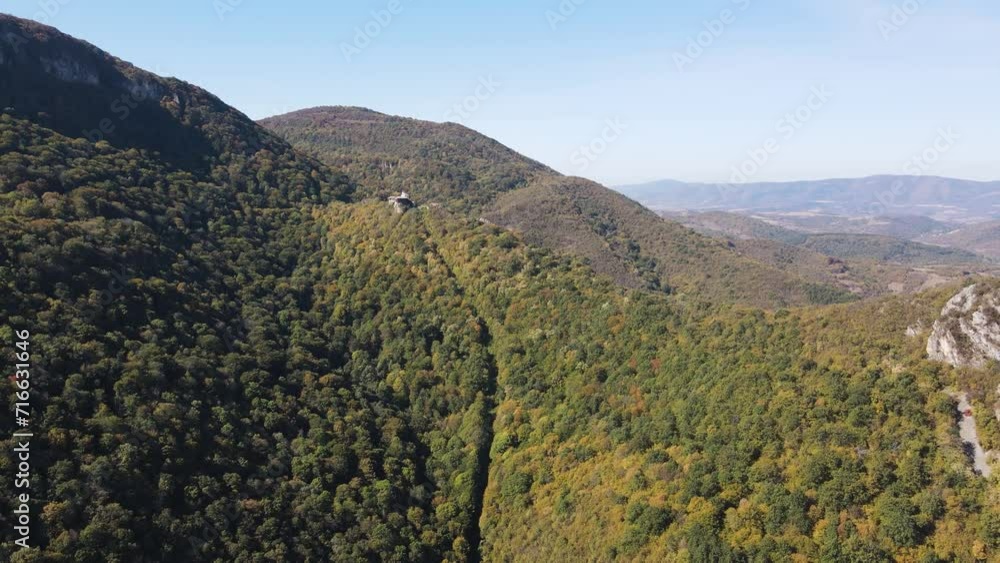 Aerial view of Balkan Mountains near Glozhene Monastery of Saint George, Lovech region, Bulgaria Aerial view of Balkan Mountains near Glozhene Monastery of Saint George, Lovech region, Bulgaria