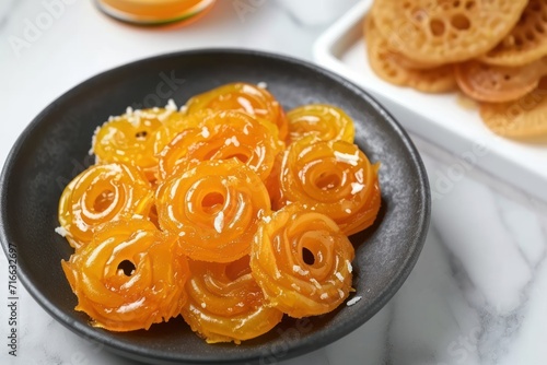 Enjoying the popular indian sweet jalebi with a delightful combination for special occasions  gudi padwa sweets and cuisine image