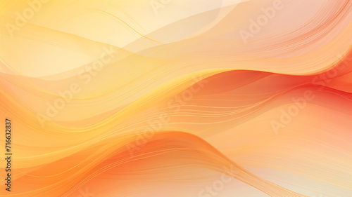 orange and light yellow waves and lines abstract background, creative autumn pattern