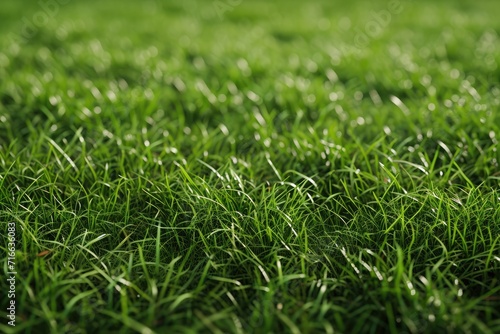 Lush green artificial turf providing a uniform and vibrant grass texture for sports fields, landscaping, or creative projects. This high-quality synthetic surface offers a maintenance-free lawn altern
