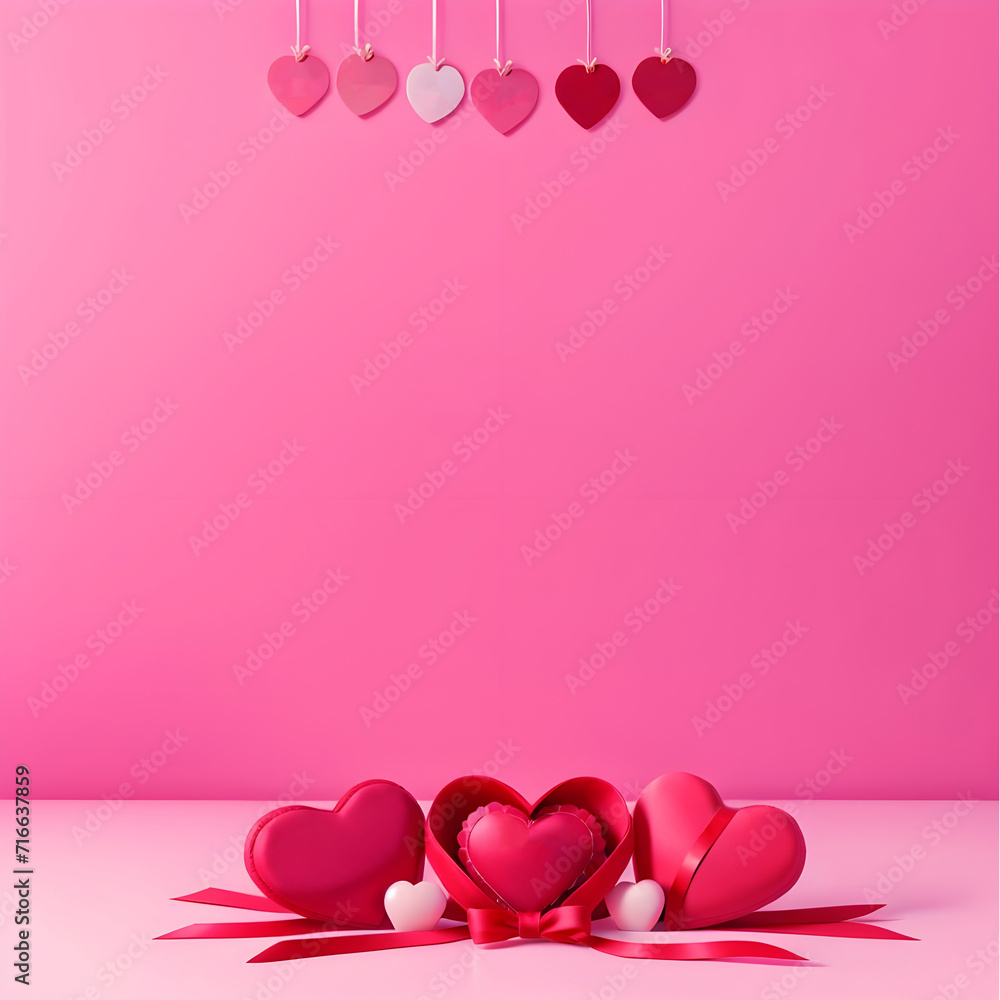 pink background with heart