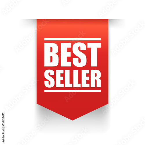 Best Seller advertising round sticker