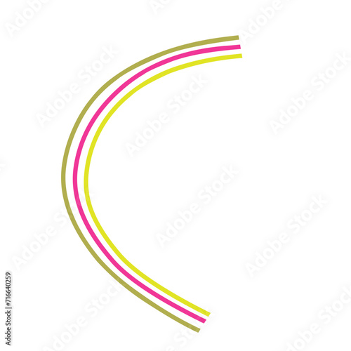 Multi Colored Curved Lines 