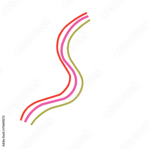 Multi Colored Curved Lines 